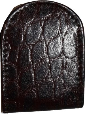 Crocodile skin printed brown leather money clip, Clip money, new currency holder - Image 6