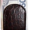Crocodile skin printed brown leather money clip, Clip money, new currency holder