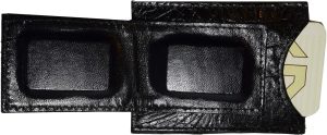 Crocodile skin printed leather money clip black bifold billfold new lot of 3 - Image 10
