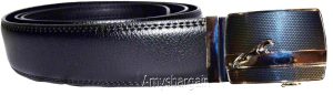 Genuine leather men's ratchet belt men’s casual adjustable automatic buckle 50” - Image 9