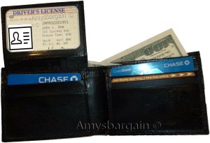 Italian Styled Woven Printed Leather man's bi fold wallet 2 bill slots 6 card ID - Image 10