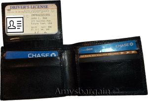 Italian Styled Woven Printed Leather man's bi fold wallet 2 bill slots 6 card ID - Image 12