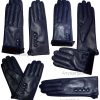 Leather gloves Genuine leather women’s Blue winter gloves S, M, L and XL Br New*