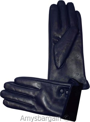Leather gloves Genuine leather women’s Blue winter gloves S, M, L and XL Br New* - Image 3