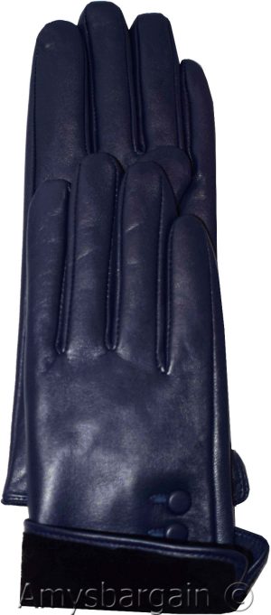 Leather gloves Genuine leather women’s Blue winter gloves S, M, L and XL Br New* - Image 4