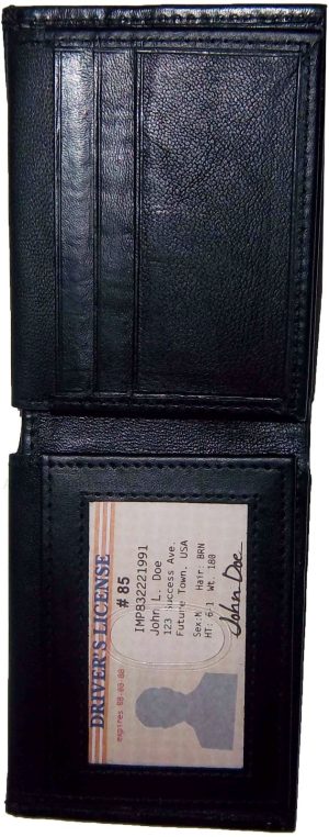 Lo of 12 Man's bifold Leather Wallet genuine leather 12 card 2 IDs billfold new - Image 3