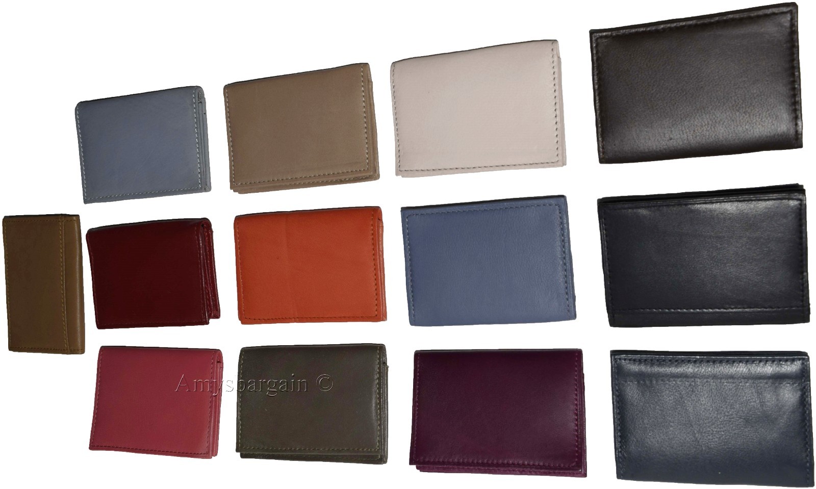 Lot of 12 Leather case fits 40 Business Cards. Credit Card ID Holder card case - Image 3