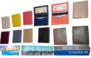 Lot of 12 Leather case fits 40 Business Cards. Credit Card ID Holder card case
