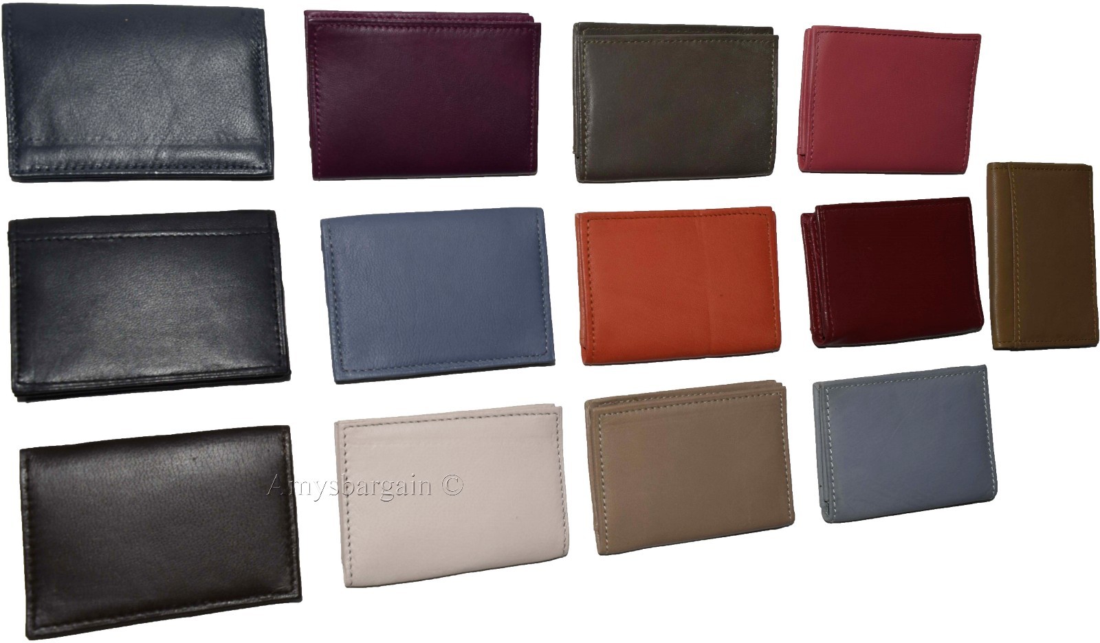 Lot of 12 Leather case fits 40 Business Cards. Credit Card ID Holder card case - Image 4