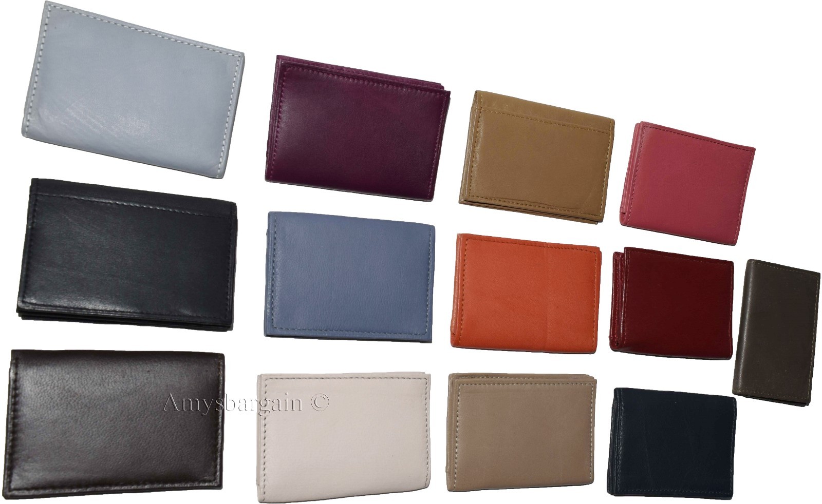 Lot of 12 Leather case fits 40 Business Cards. Credit Card ID Holder card case - Image 6