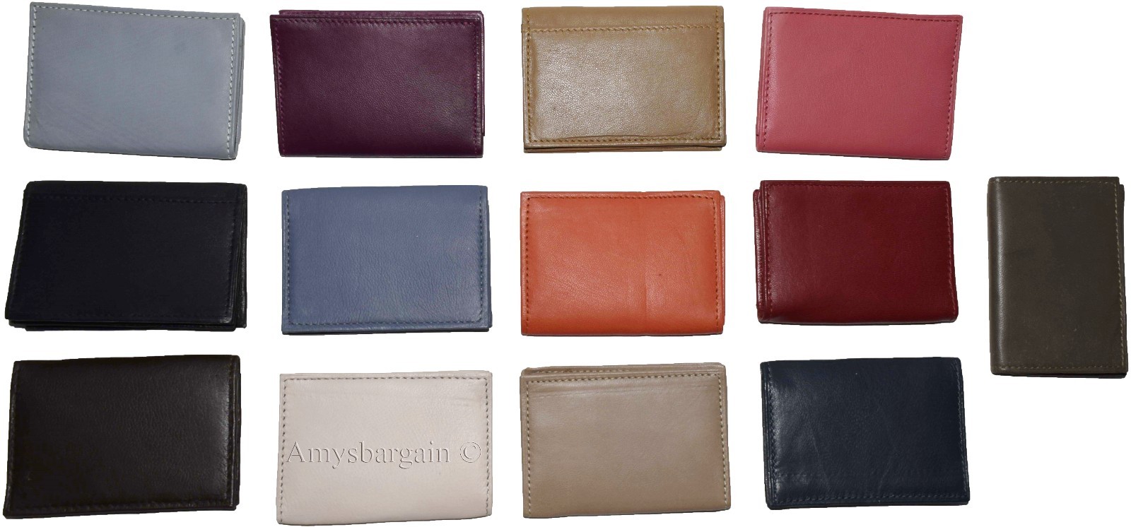 Lot of 12 Leather case fits 40 Business Cards. Credit Card ID Holder card case - Image 7
