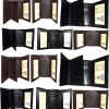 Lot of 12 New Trifold Leather Man’s wallet 9 card space 2 ID Win 2 bill slots