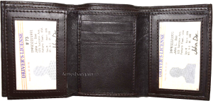 Lot of 12 New Trifold Leather Man’s wallet 9 card space 2 ID Win 2 bill slots - Image 5