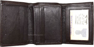 Lot of 12 New Trifold Leather Man’s wallet 9 card space 2 ID Win 2 bill slots - Image 6