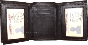 Lot of 12 New Trifold Leather Man’s wallet 9 card space 2 ID Win 2 bill slots - Image 7