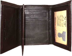 Lot of 12 New Trifold Leather Man’s wallet 9 card space 2 ID Win 2 bill slots - Image 8