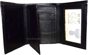 Lot of 12 New Trifold Leather Man’s wallet 9 card space 2 ID Win 2 bill slots - Image 9