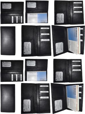 Lot of 12 Women/Men's Leather Checkbook Wallet Black Unbranded wallet card case - Image 10