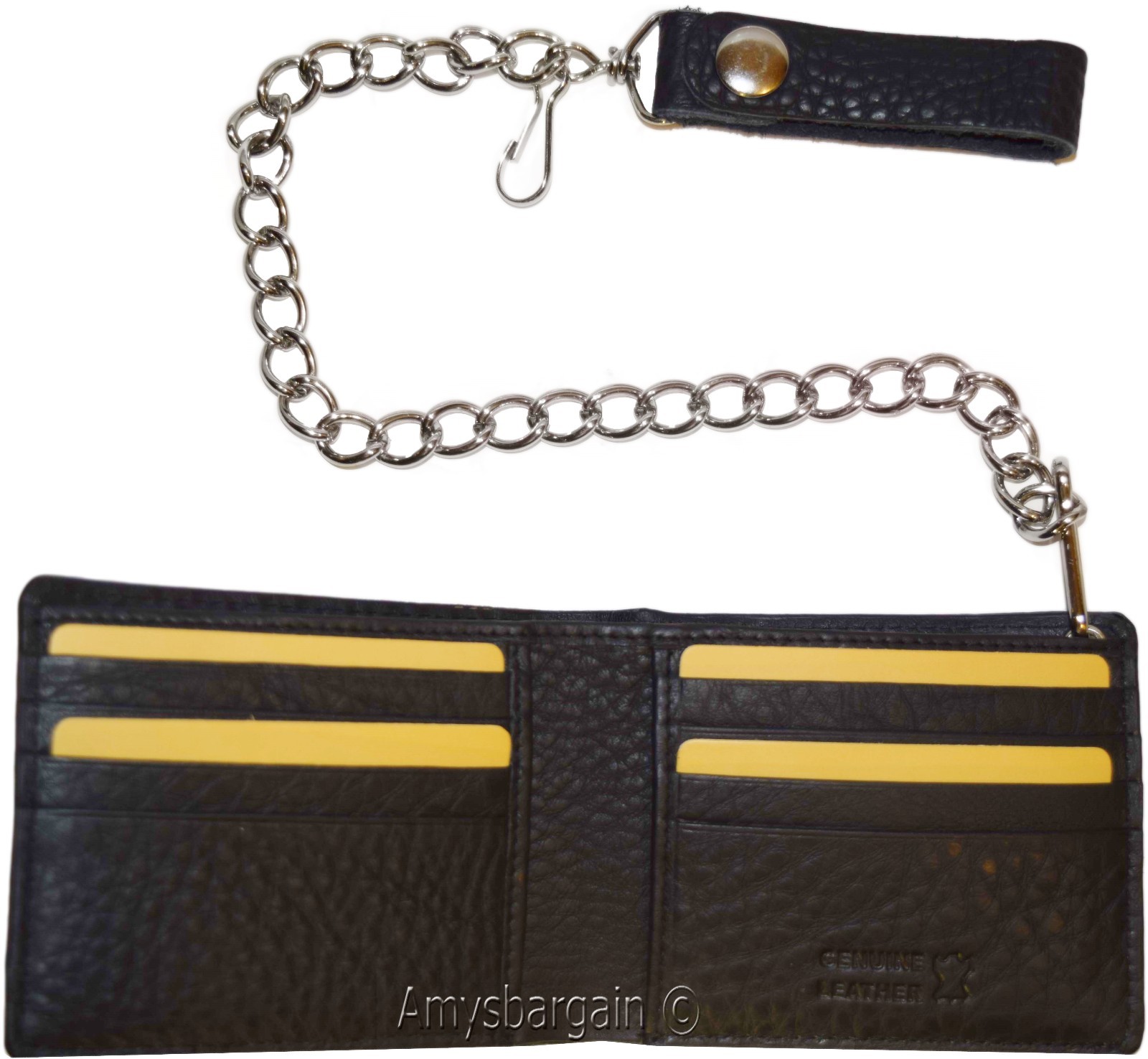 Lot of 2. Biker's Chain wallet. Leather Bifold Motorcycle Trucker Biker wallet - Image 11