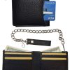 Lot of 2. Biker's Chain wallet. Leather Bifold Motorcycle Trucker Biker wallet