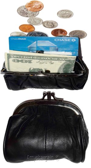 Lot of 2. Change Purses, leather coin case, Women’s mini pocket Change coin case
