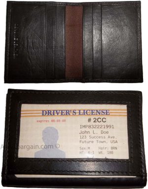 Lot of 2 Leather business card credit card case ID ATM wallet Card carrier BNWT