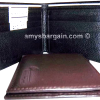 Lot of 2 Man’s Wallet Natural Grain 6 Card Slots 2 bill pocket Black+ Brown new