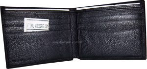 Lot of 2 Man’s Wallet Natural Grain 6 Card Slots 2 bill pocket Black+ Brown new - Image 8