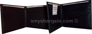 Lot of 2 Man’s Wallet Natural Grain 6 Card Slots 2 bill pocket Black+ Brown new - Image 10