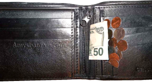Lot of 2 Men's Billfold Leather Black wallets, 10 Cardspace 2 IDs Zip coins new - Image 4