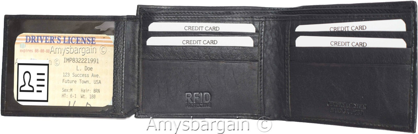 Lot of 2. Men's Wallet RFID Genuine Leather Wallet Bifold 3 billfold New in Box* - Image 5