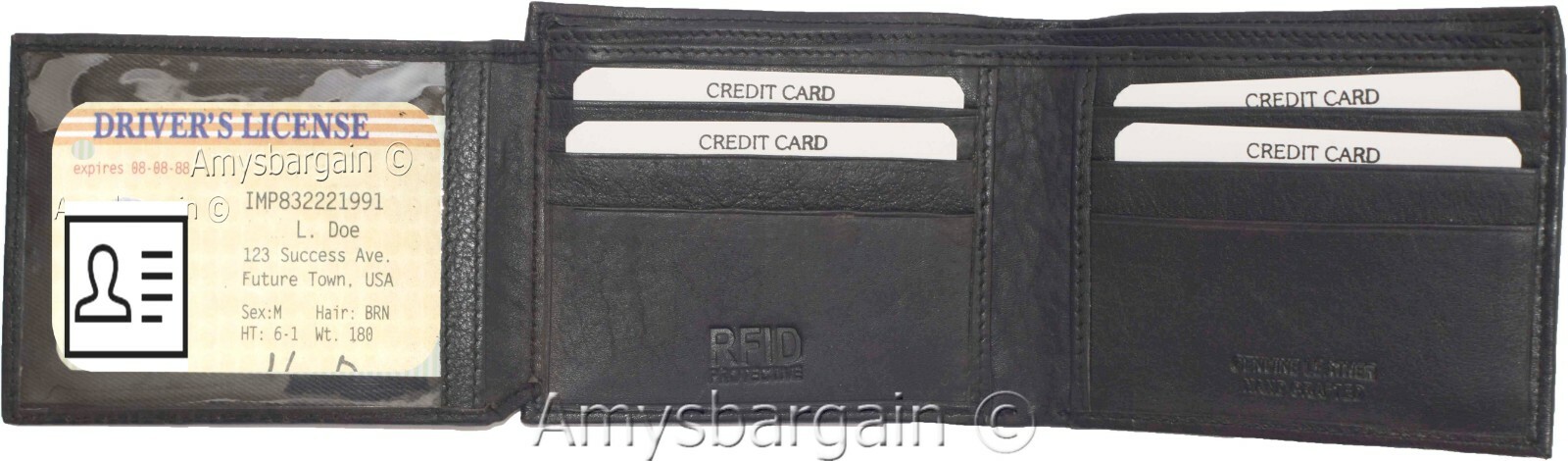 Lot of 2. Men's Wallet RFID Genuine Leather Wallet Bifold 3 billfold New in Box* - Image 6