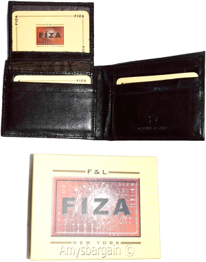 Lot of 2 Men's wallet Billfold Leather Wallet 9 card Black leather wallet in box - Image 4
