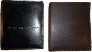 Lot of 2 Men's wallet Genuine Leather Hipster bifold Black brown billfold wallet - Image 3