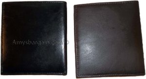 Lot of 2 Men's wallet Genuine Leather Hipster bifold Black brown billfold wallet - Image 5