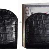 Lot of 2 New Black Crocodile printed leather Unbranded money clip Clip  Money BN