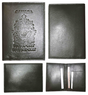 Lot of 2. New Canadian Leather passport cover. Wallet. Canada Passport case. BN