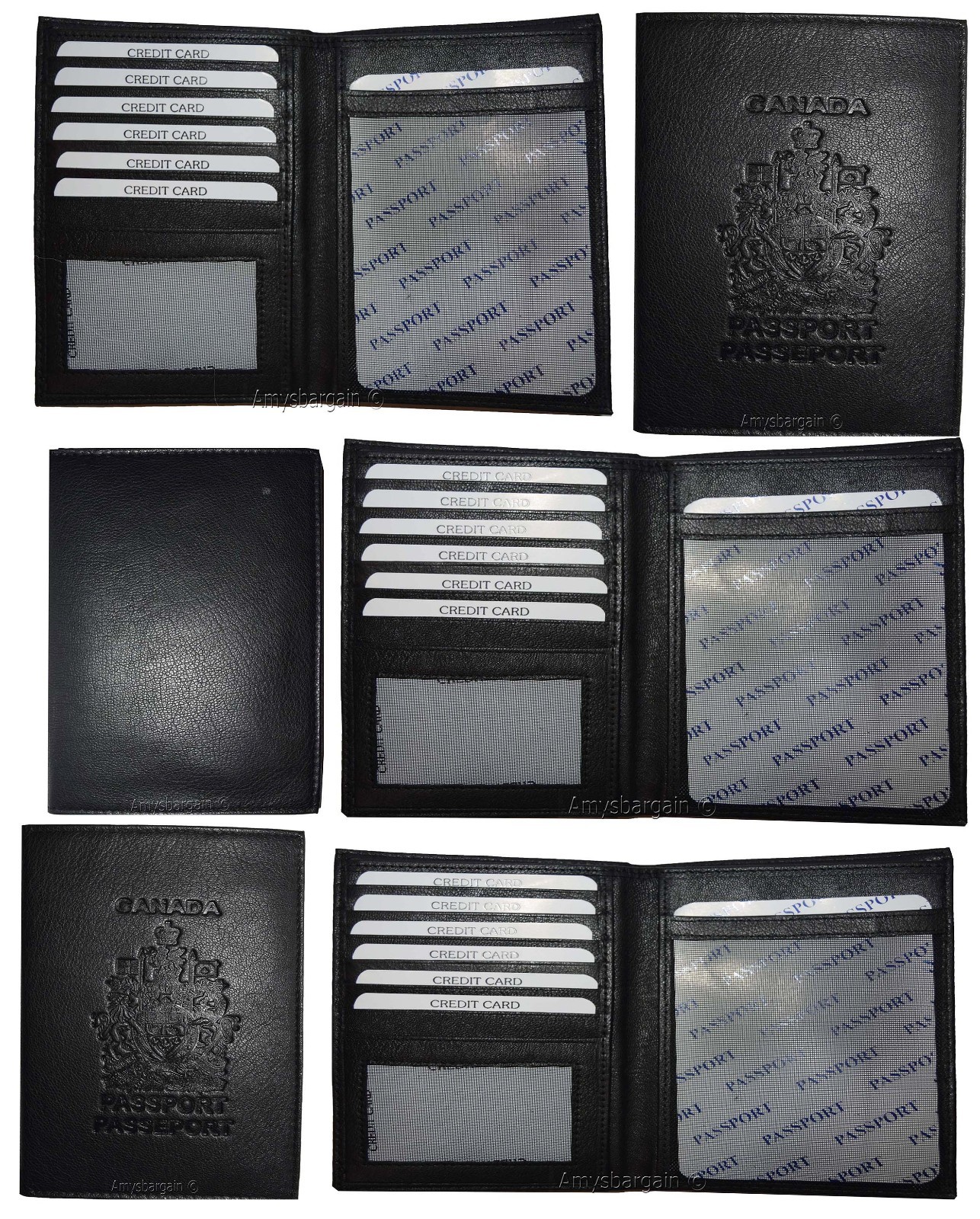 Lot of 2. New Lamb skin Canadian Leather passport cover wallet cards IDs case BN - Image 11