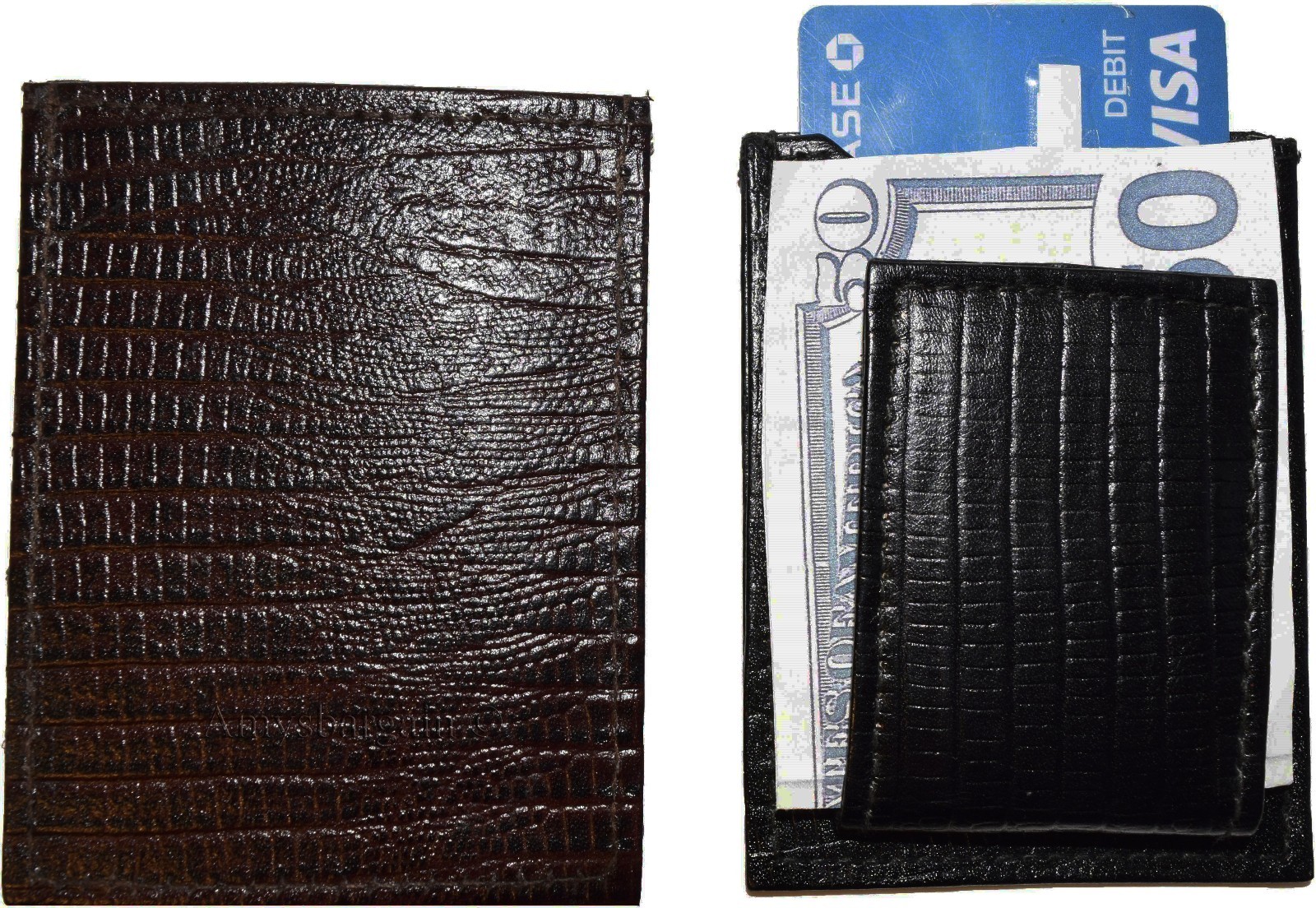 Lot of 2 New Lizard skin printed leather money clip new Unbranded money clip - Image 9