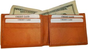 Lot of 2 New Man's Bi-fold Leather Wallet 12 Credit Cards 2 IDs 2 Suede lined bn - Image 9