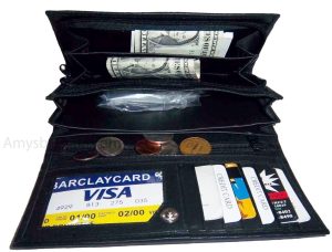Lot of 2 New Woman's Leather checkbook wallet 6 Credit card 7 Bill pockets new - Image 5