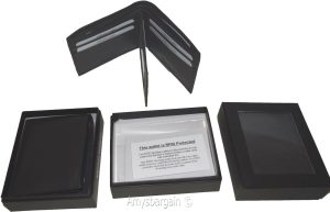 Lot of 2 RFID Men's Leather wallet 2 Bifold genuine leather 2 IDs New in Box - Image 7