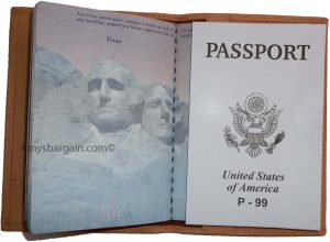 Lot of 2 USA Leather passport cover, wallet credit ATM card ID case new - Image 11