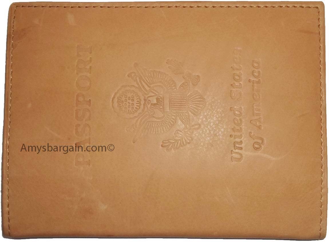 Lot of 2 USA Leather passport cover, wallet credit ATM card ID case new - Image 5
