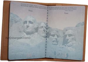 Lot of 2 USA Leather passport cover, wallet credit ATM card ID case new - Image 9