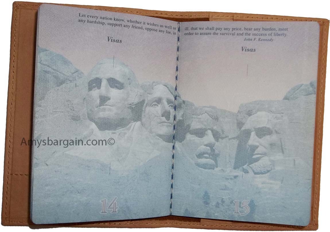 Lot of 2 USA Leather passport cover, wallet credit ATM card ID case new - Image 9