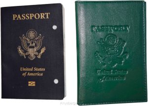 Lot of 2 USA Leather passport cover, wallet credit ATM card ID case new - Image 10