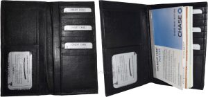 Lot of 2 Women/Men's Leather Checkbook Wallet Black Unbranded wallet card case - Image 8