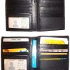 Lot of 2.Men's Wallet Leather Hipster Billfold case Bifold zip coin purse Br new