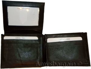 Lot of 3. Man's Wallet. Bi fold Leather Wallet 12 Credit Cards 2 IDs Suede lined - Image 4